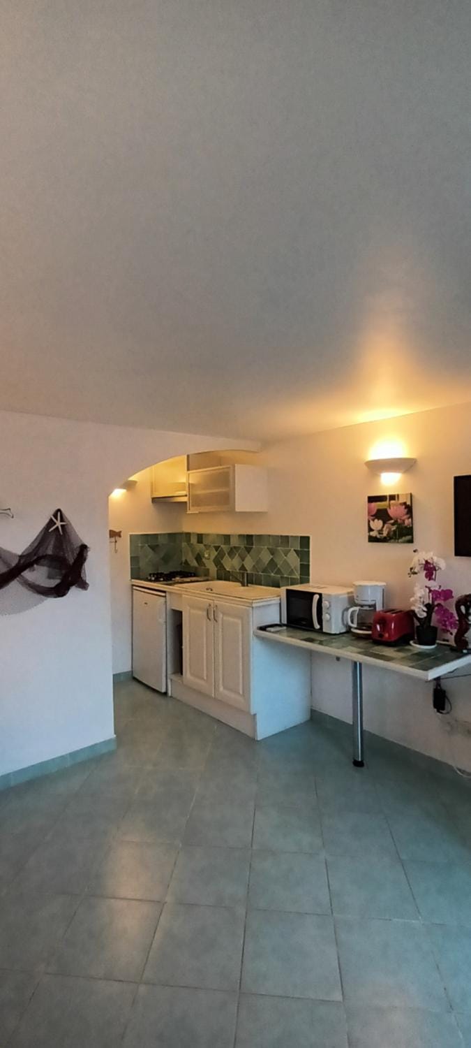 Joli studio clim au calme jardin 200 m plages Apartment in Mèze