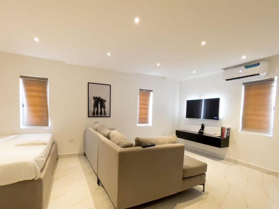 Communal lounge/ TV room, Bed, Living room, Photo of the whole room, Seating area, Bedroom, air conditioner