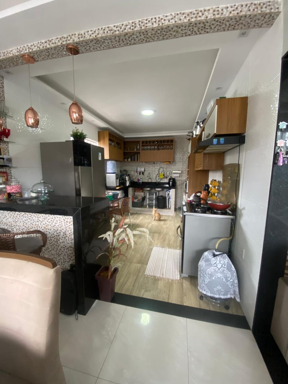 Kitchen or kitchenette, Dining area, minibar, oven, stove