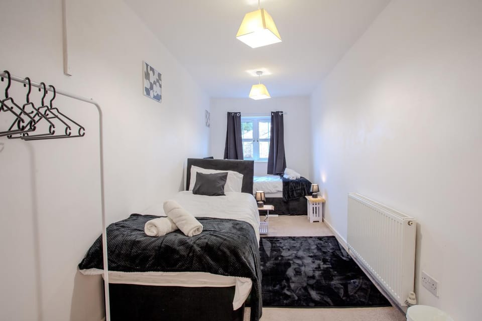 Bed, Photo of the whole room, Bedroom, towels, wardrobe