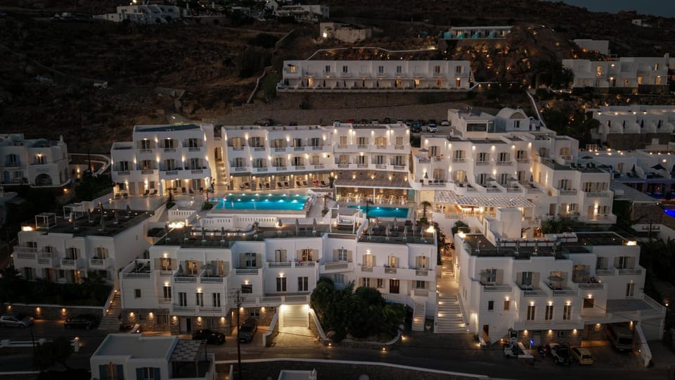 Property building, Night, Bird's eye view, Swimming pool, Location