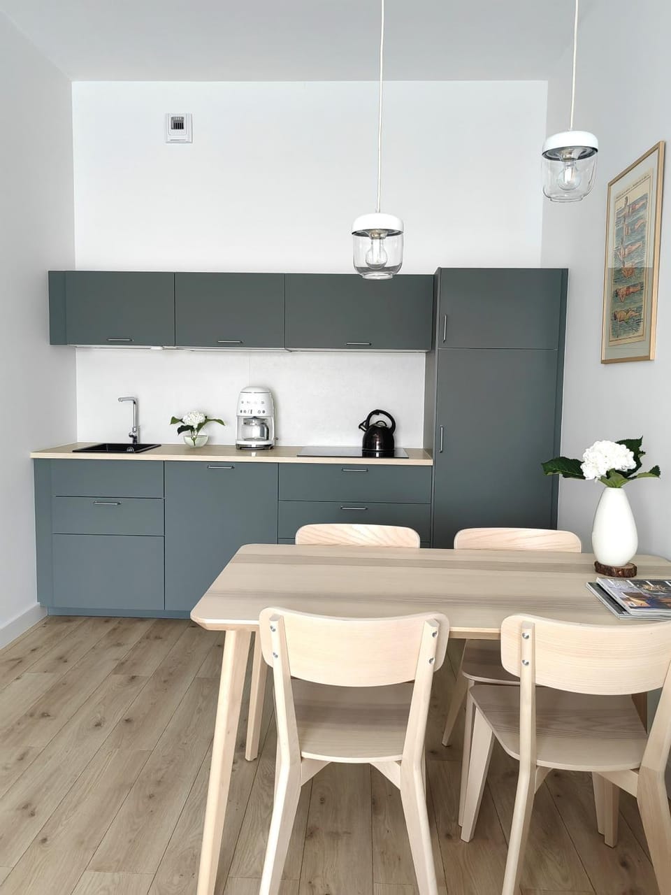 Kitchen or kitchenette, Dining area, stove