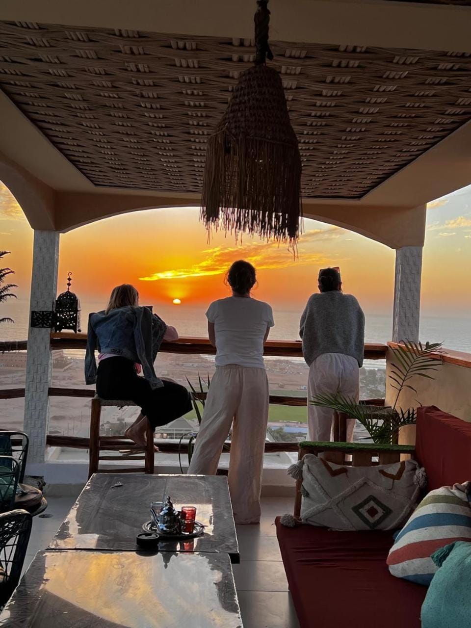 People, View (from property/room), Sea view, Sunset, group of guests