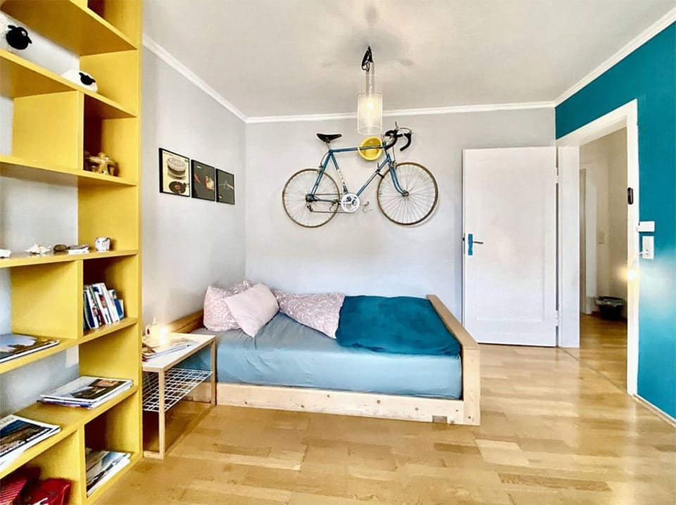 Library, Living room, Bedroom