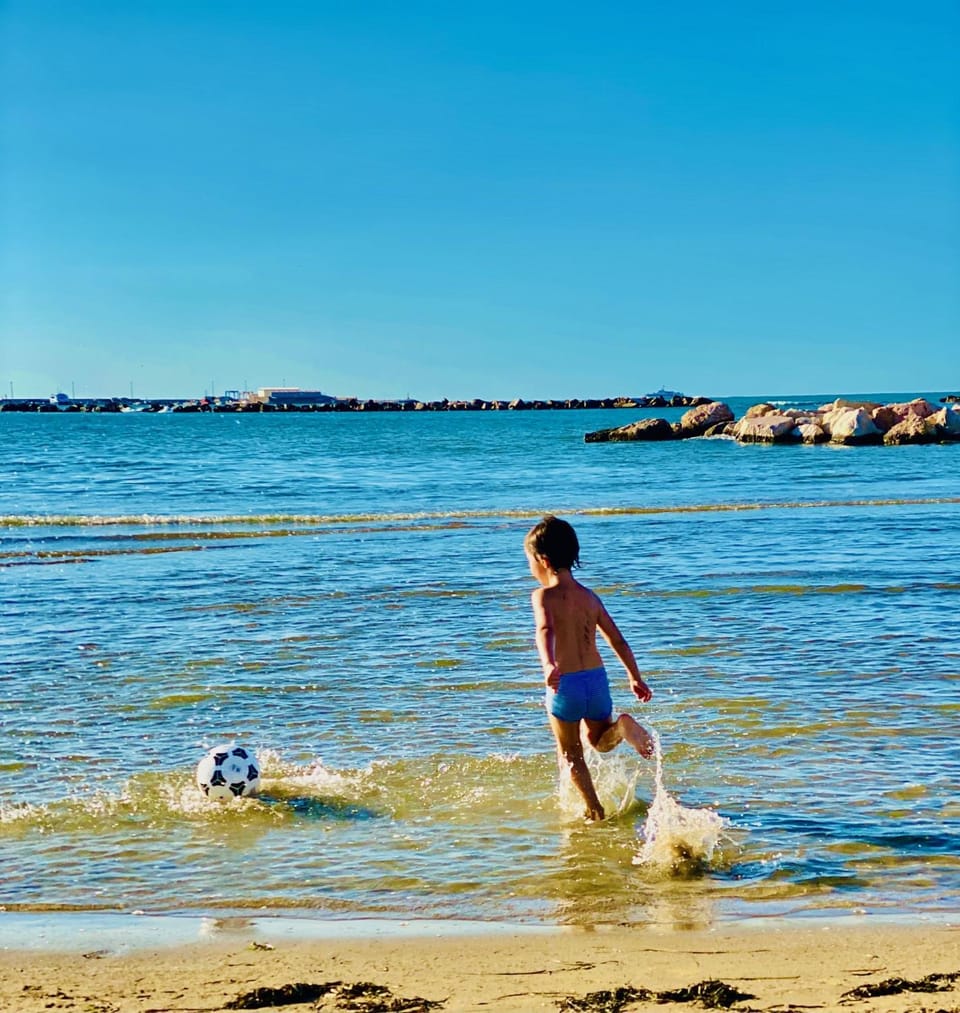 Day, Natural landscape, Beach, Sea view, children