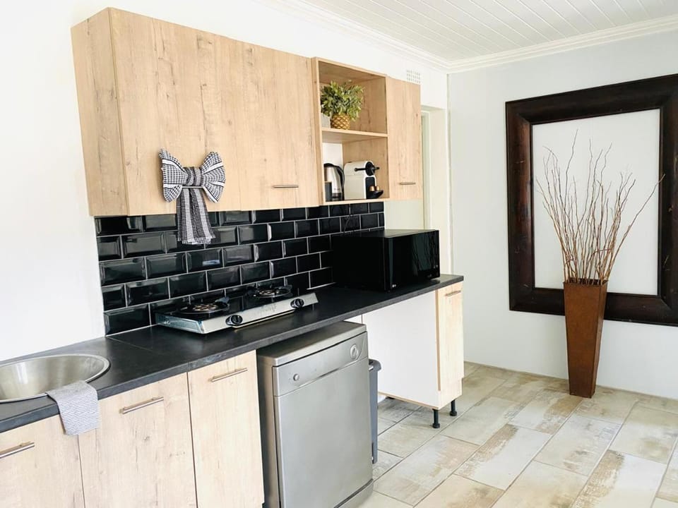 Kitchen or kitchenette, dishwasher, microwave, stove