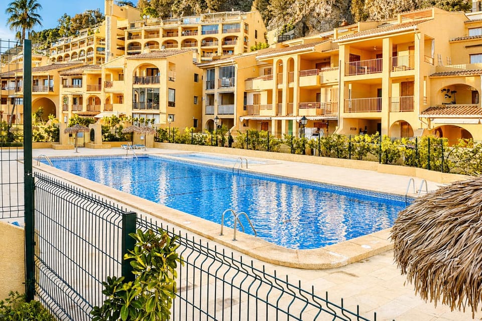 Property building, Day, Natural landscape, Pool view, Swimming pool, sunbed