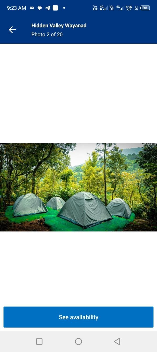 Wooden creek tent camping Campground/ 
RV Resort in Kerala