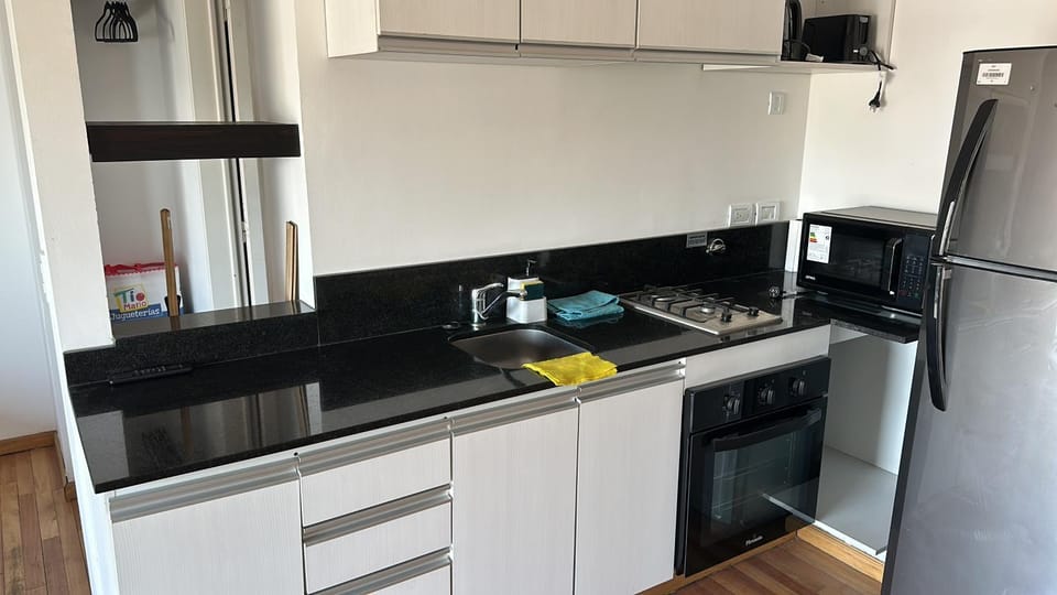 Kitchen or kitchenette, dishwasher, oven, stove