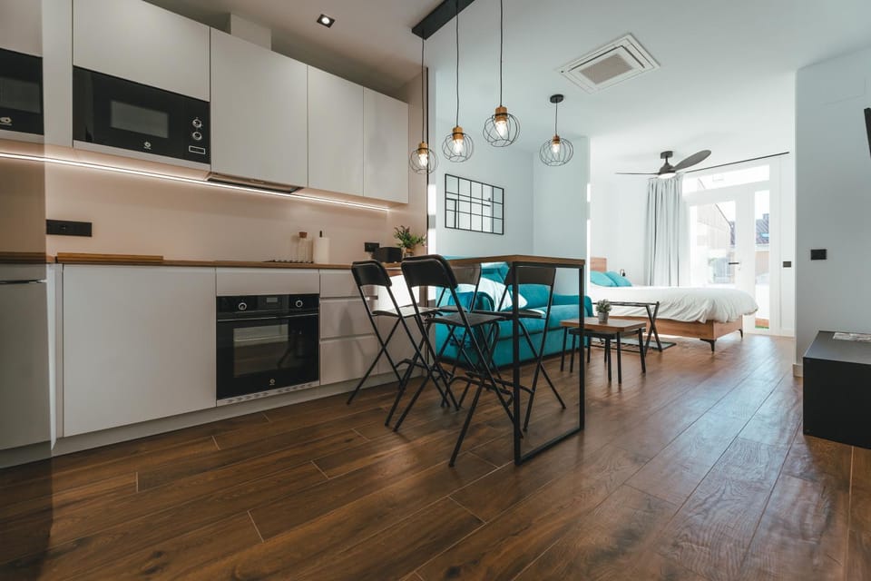 Kitchen or kitchenette, Living room, Dining area, dishwasher, oven, stove