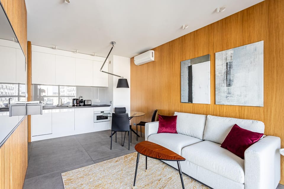 Kitchen or kitchenette, Living room, Dining area
