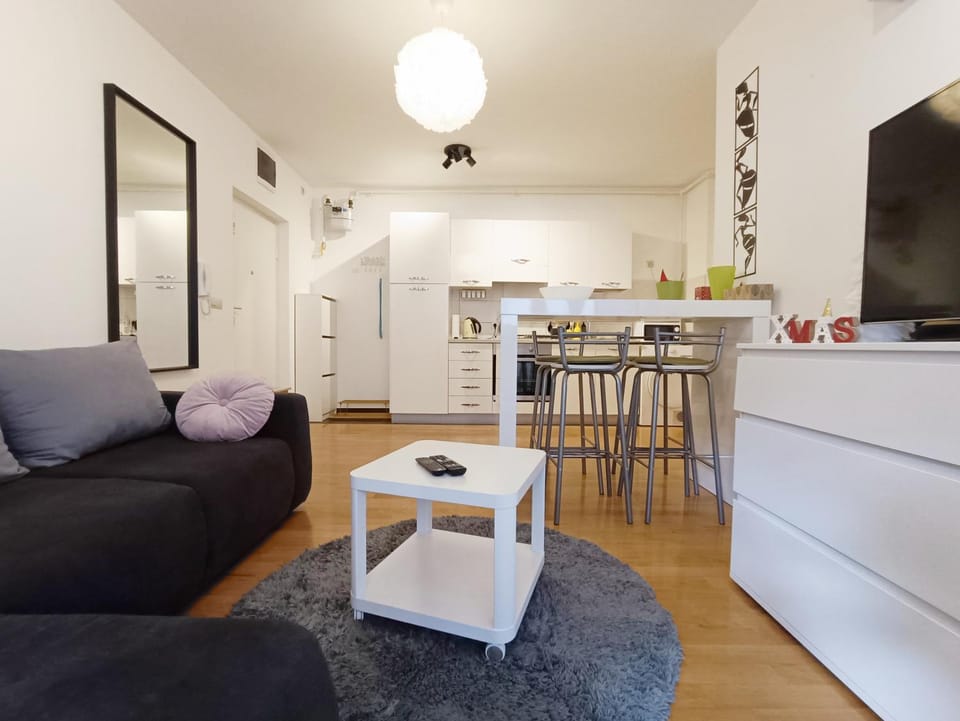 Kitchen or kitchenette, Living room, Dining area