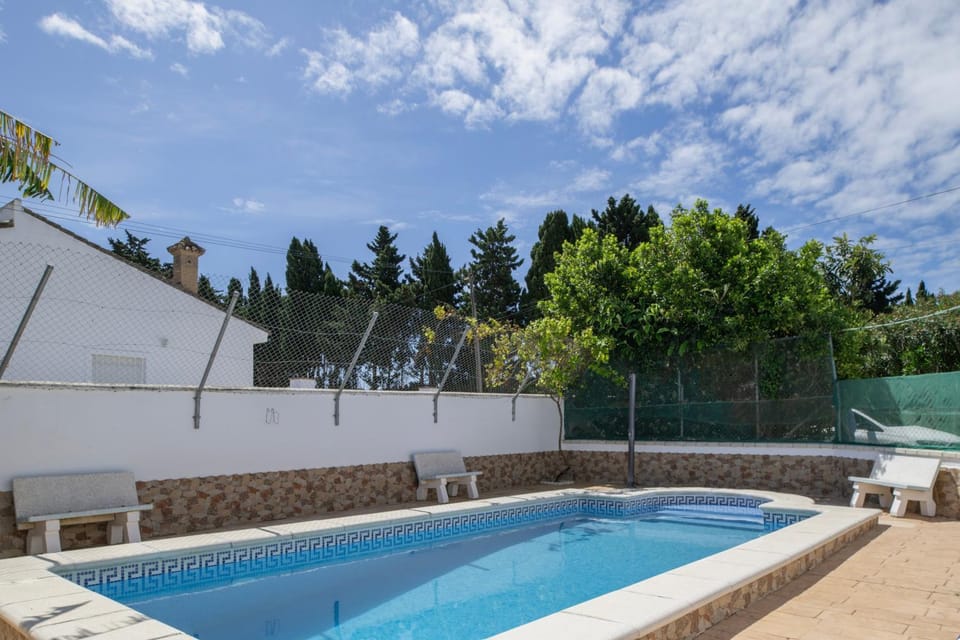 Property building, Living room, Swimming pool
