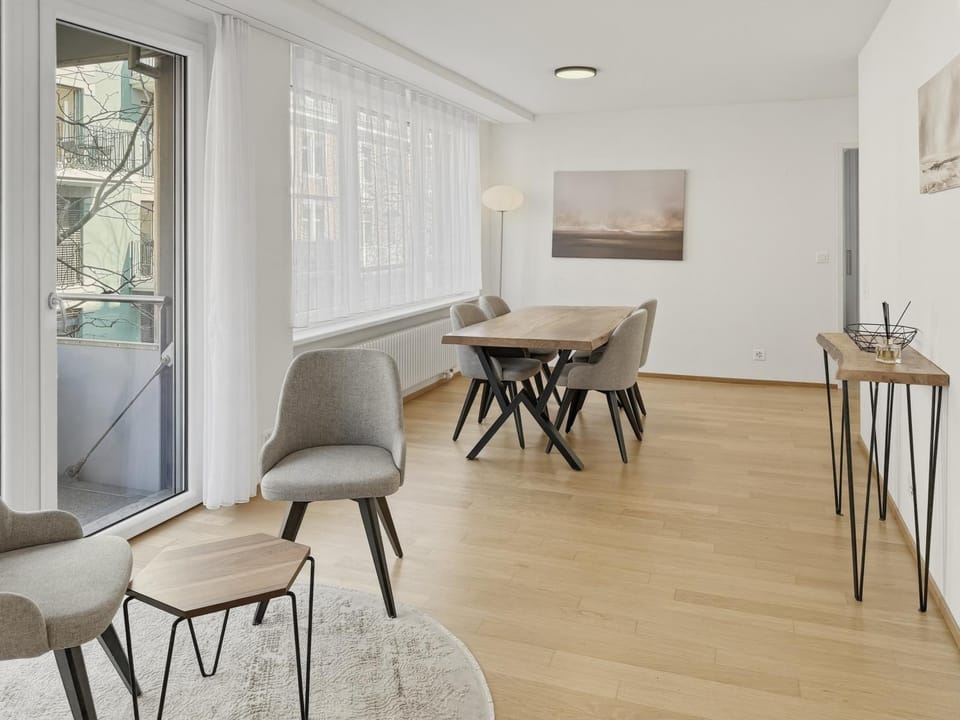 Living room, Seating area, Dining area