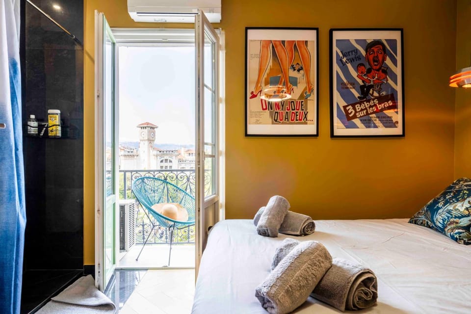 2 chambres, balcons, vue imprenable, climatisation - PALACE BLEU Apartment in Nice