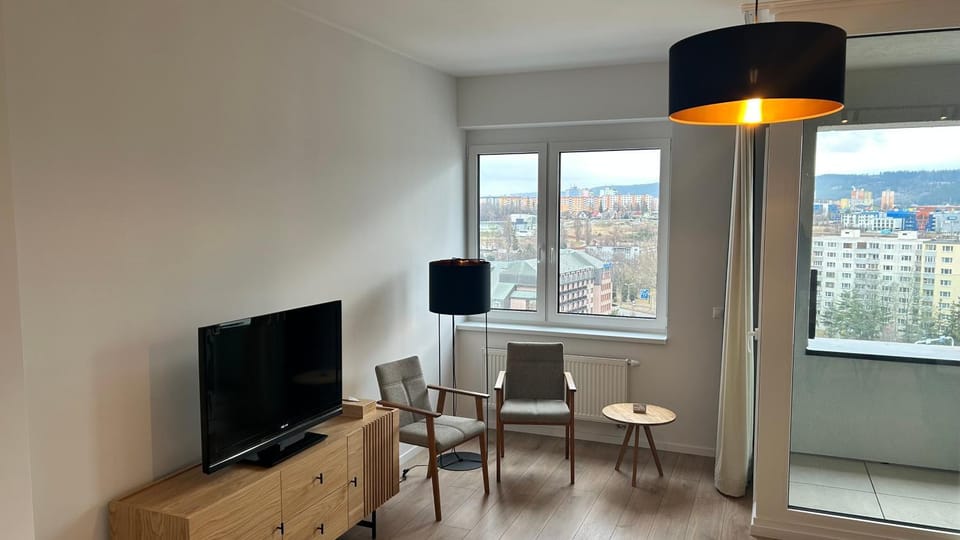 Seating area, City view