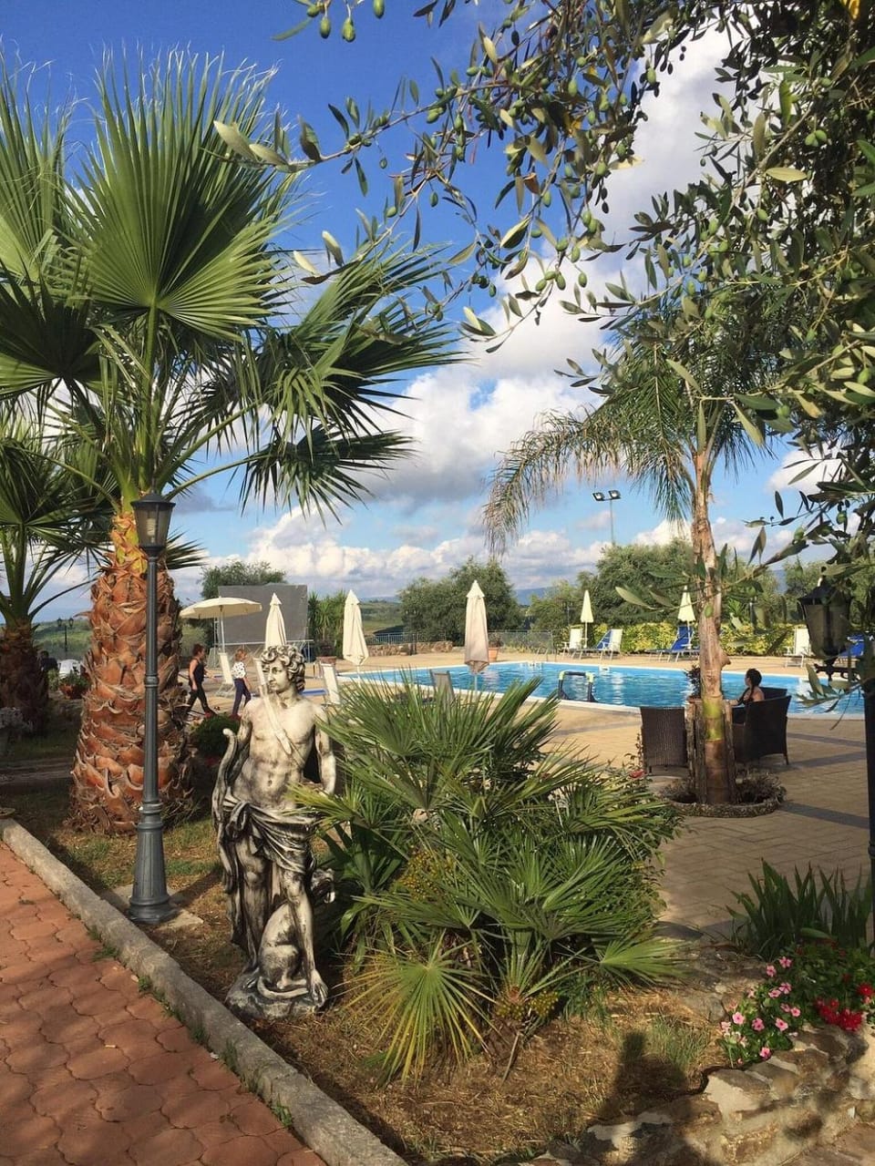Day, Natural landscape, Garden, Garden view, Pool view, Swimming pool