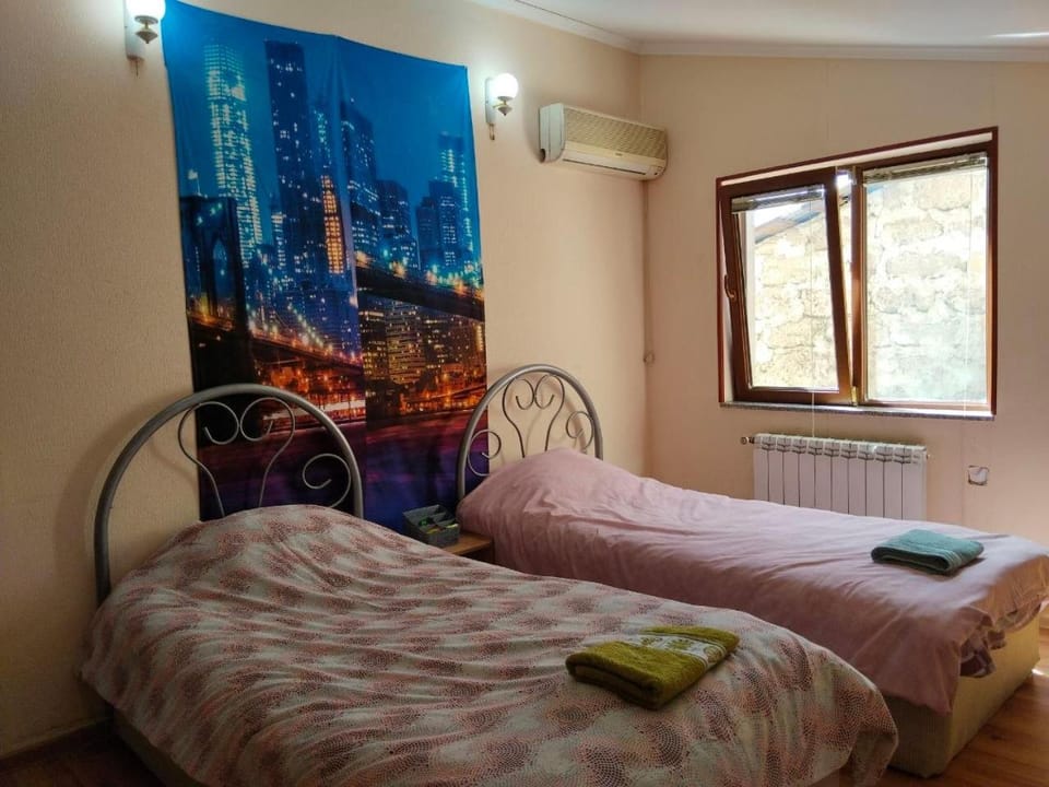 Bedroom, Inner courtyard view, towels, wardrobe