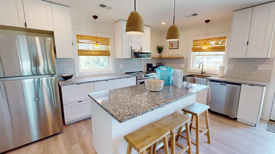 Family, dishwasher, microwave, oven, stove, toaster, kitchen