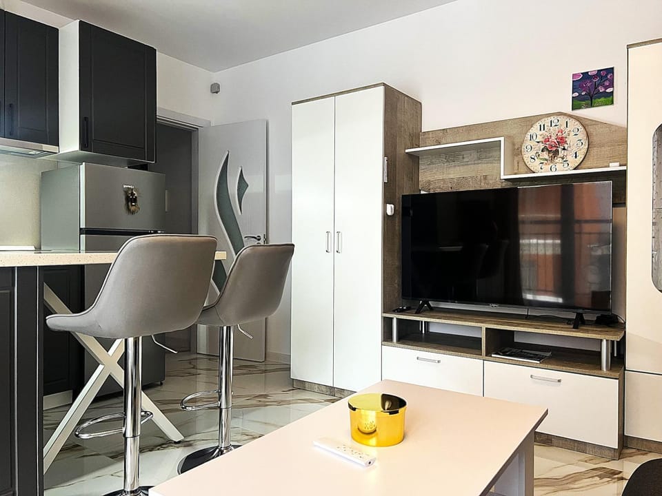 TV and multimedia, Coffee/tea facilities, Kitchen or kitchenette, Living room, Seating area, Dining area, minibar, oven, stove