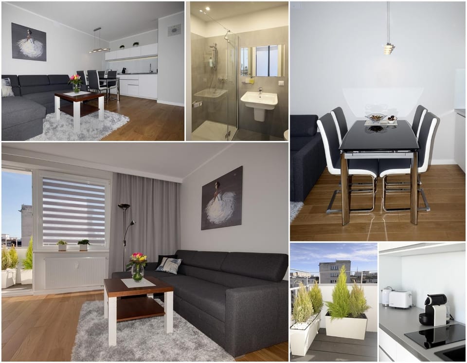 Bathroom, Coffee/tea facilities, Kitchen or kitchenette, Living room, Seating area, Dining area