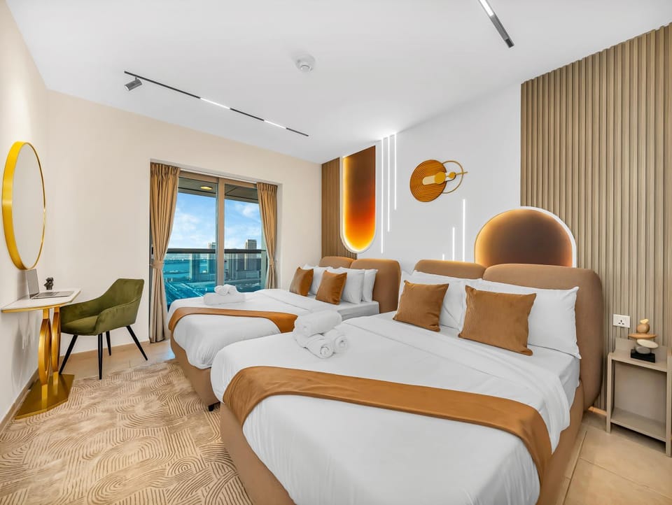 Bed, Photo of the whole room, Bedroom, Sea view