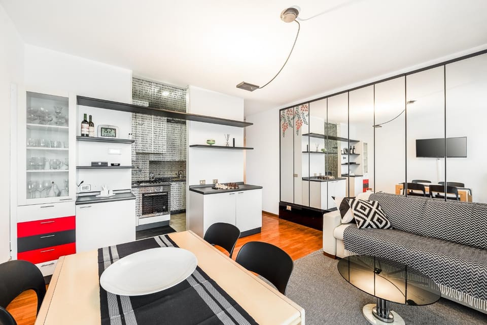 Kitchen or kitchenette, Living room, Seating area, Dining area, oven, stove