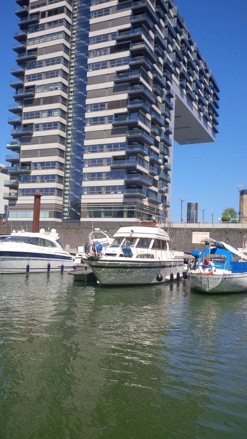 Property building, Facade/entrance, Day, Neighbourhood, Summer, Balcony/Terrace, City view, Landmark view, River view