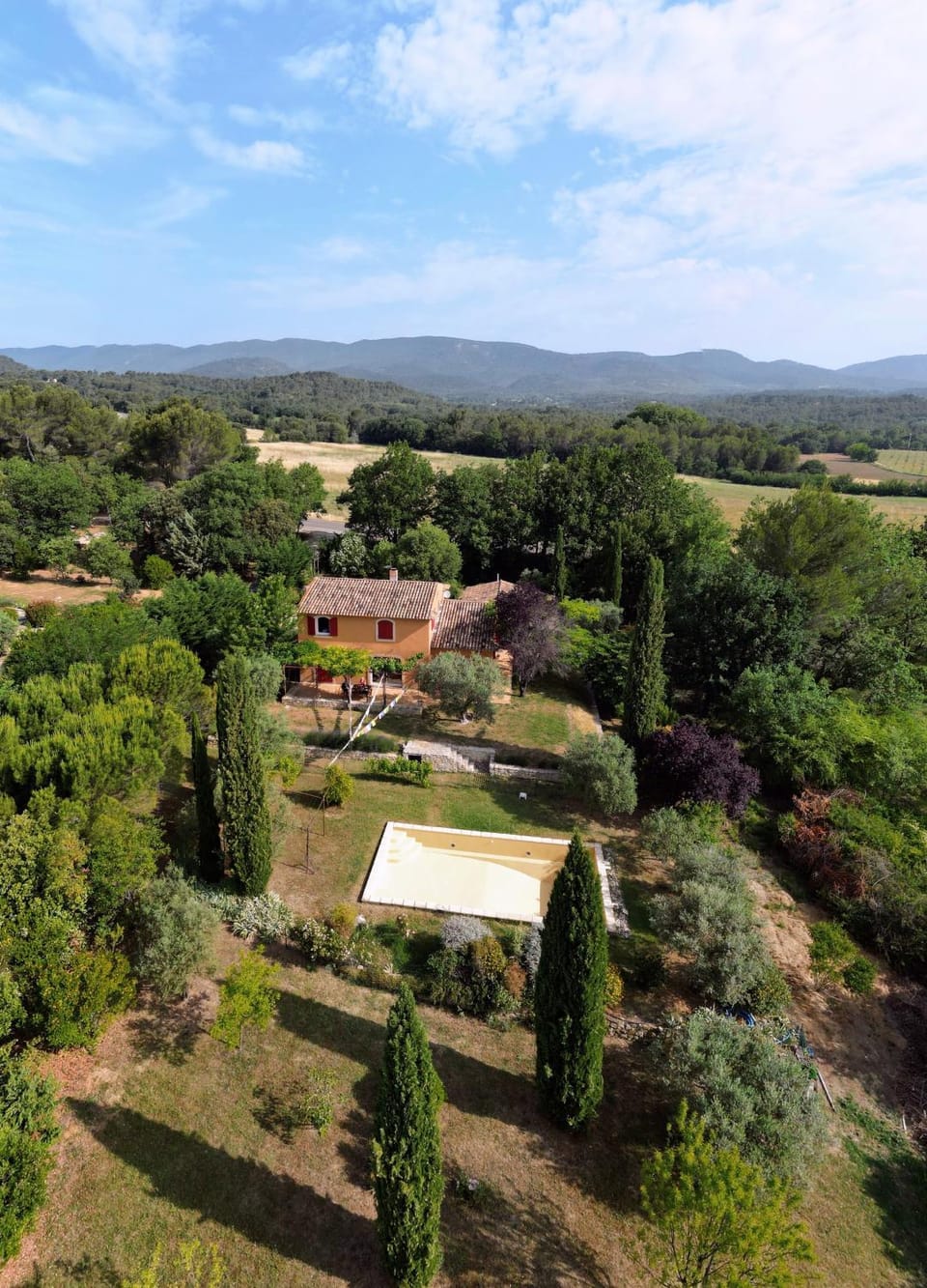 Property building, Bird's eye view, Garden, Mountain view, Swimming pool