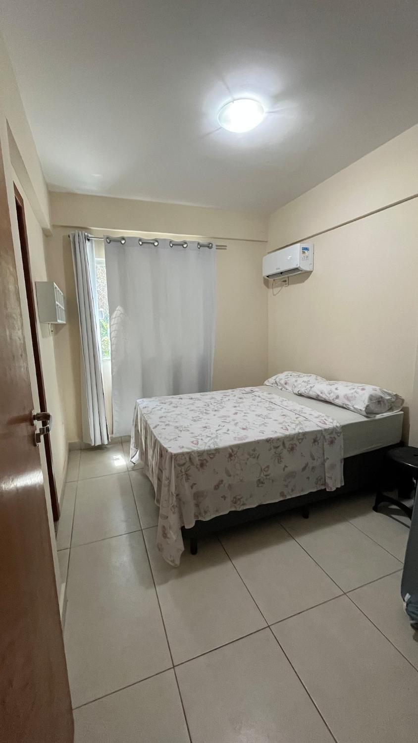 Bed, Photo of the whole room, Bedroom, towels, air conditioner