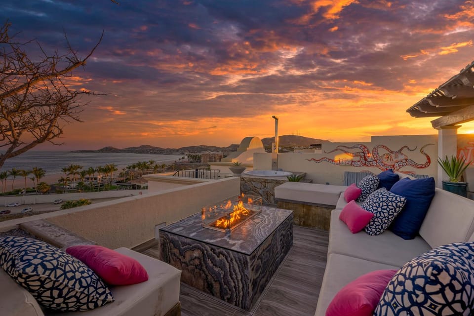 Balcony/Terrace, Seating area, Sunset