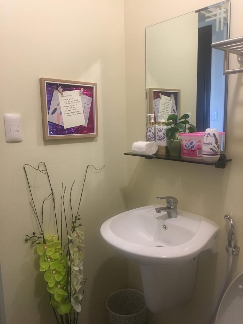 Bathroom, towels