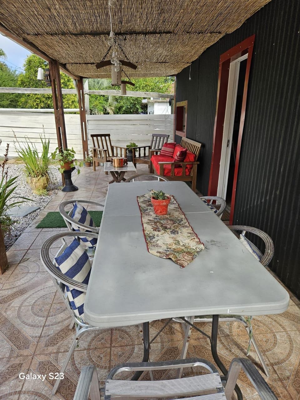 El patio de rosy House in Maldonado Department, Uruguay