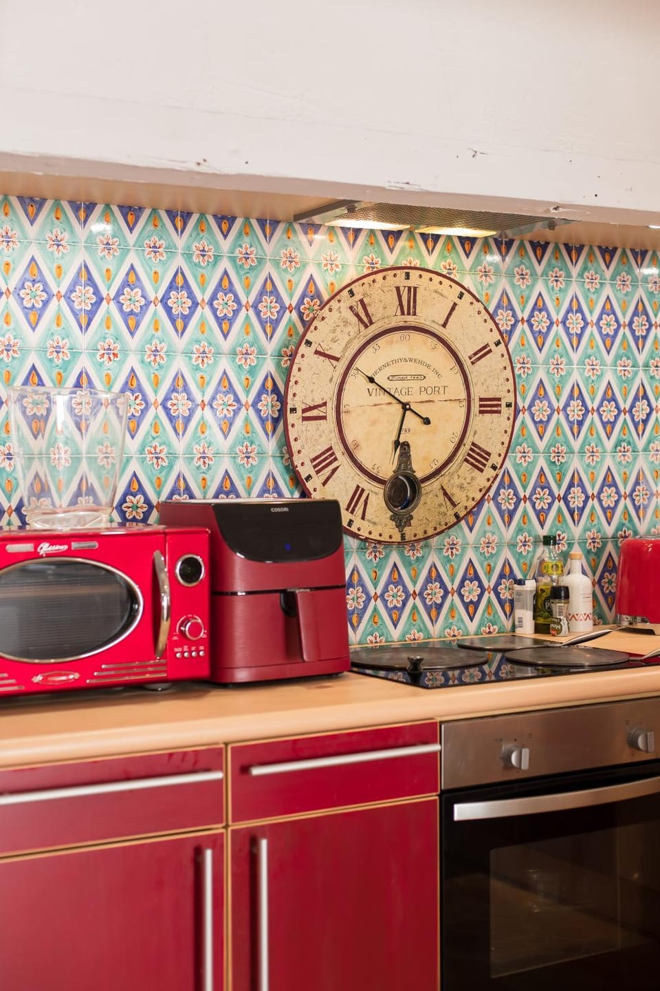 Kitchen or kitchenette, stove, toaster