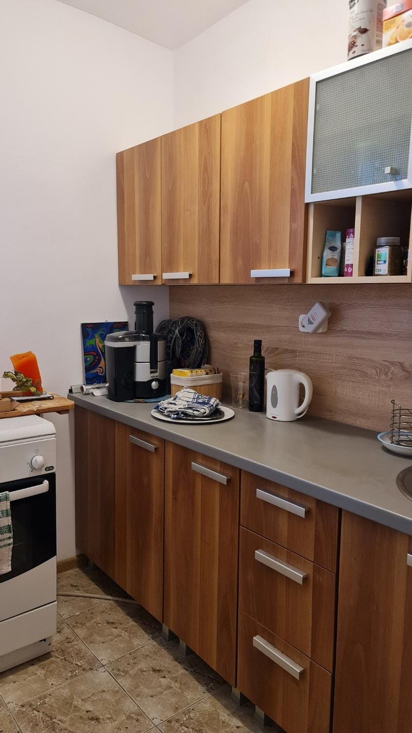 Coffee/tea facilities, Kitchen or kitchenette, oven