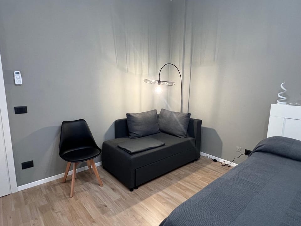 Bed, Living room, Photo of the whole room, Seating area, Bedroom