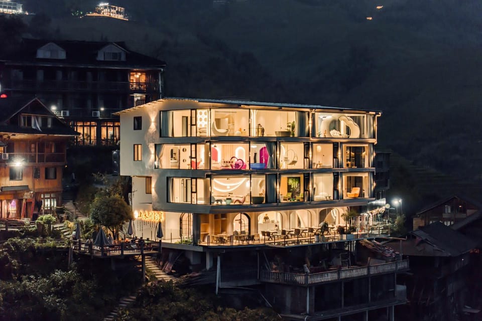 Property building, Night, Mountain view
