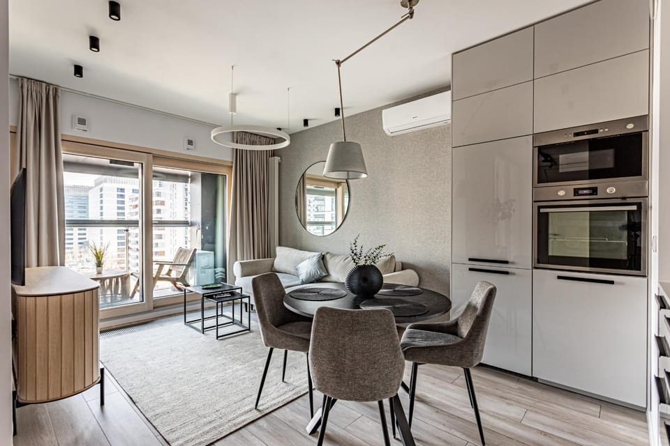 Kitchen or kitchenette, Living room, Dining area