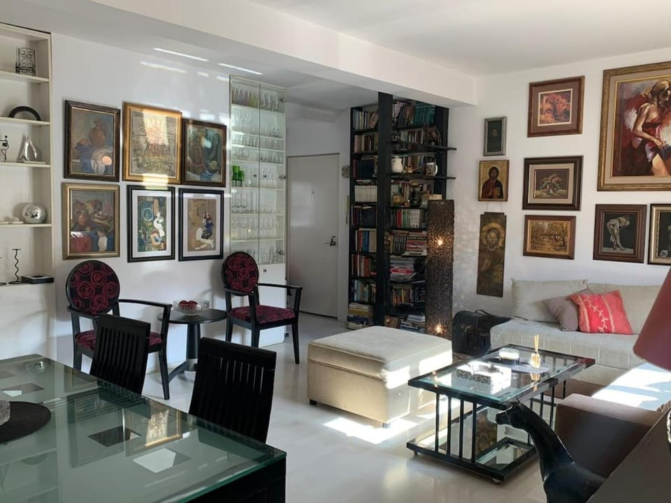 Library, Living room, Seating area, Dining area