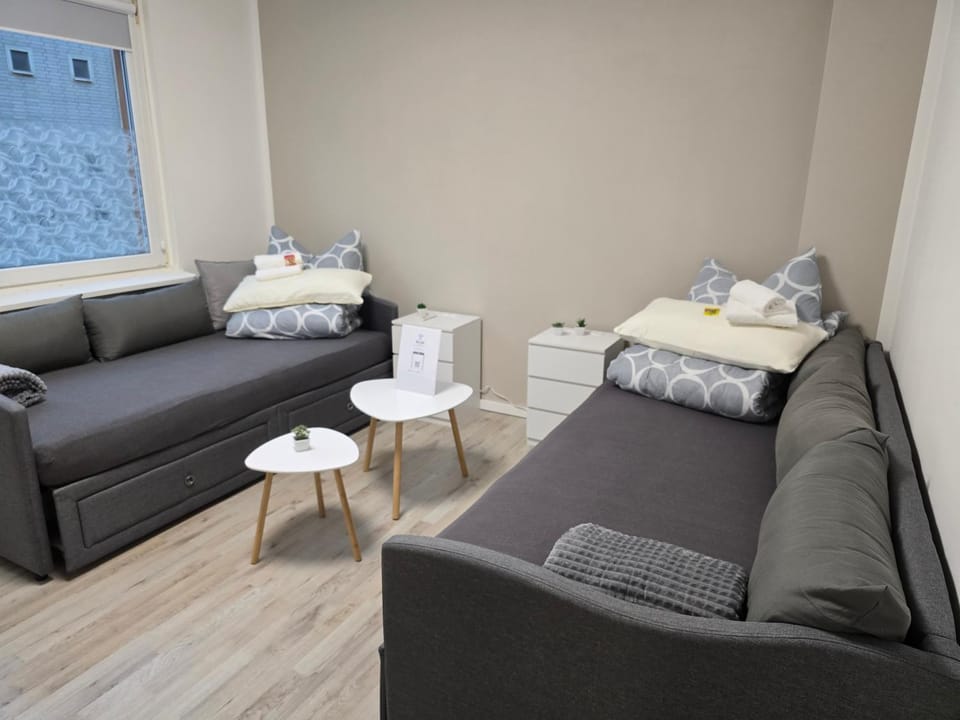 Bed, Living room, Photo of the whole room, Seating area, Bedroom