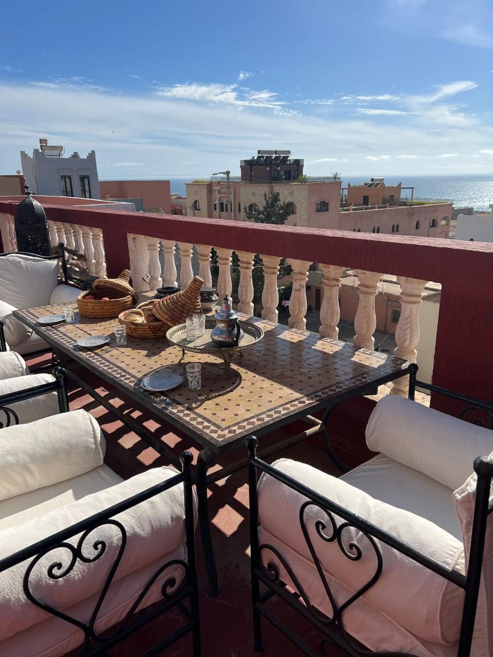 Property building, Day, Natural landscape, View (from property/room), Balcony/Terrace, Seating area, Dining area, Sea view