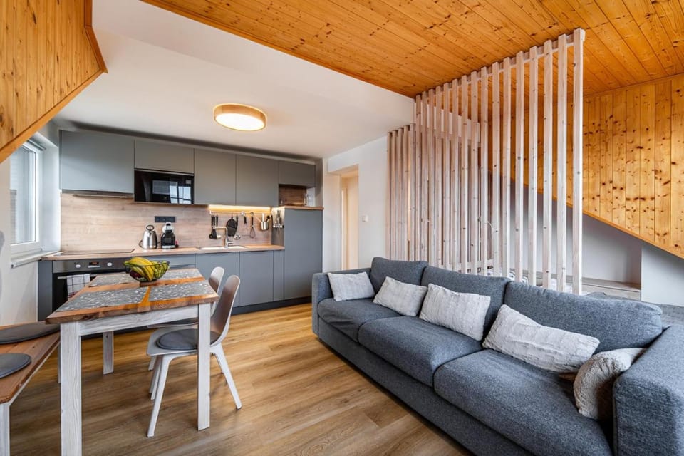 Kitchen or kitchenette, Living room, Dining area