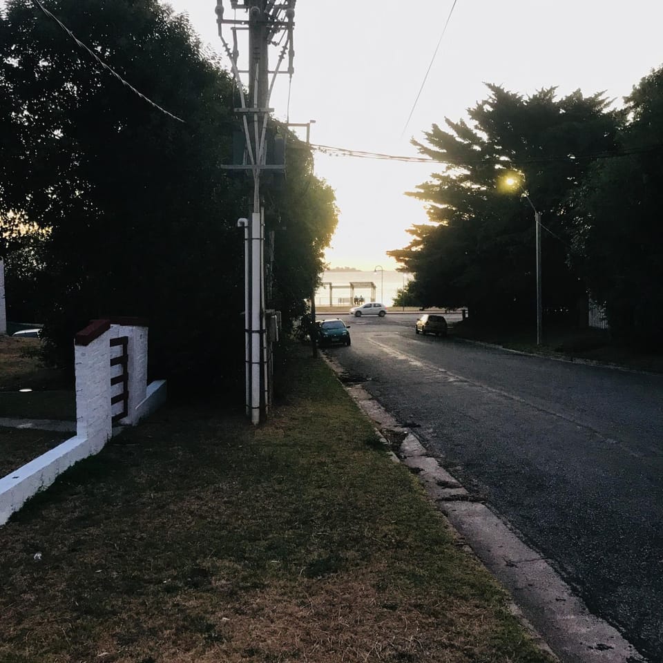 Neighbourhood, Natural landscape, Street view, Sunset