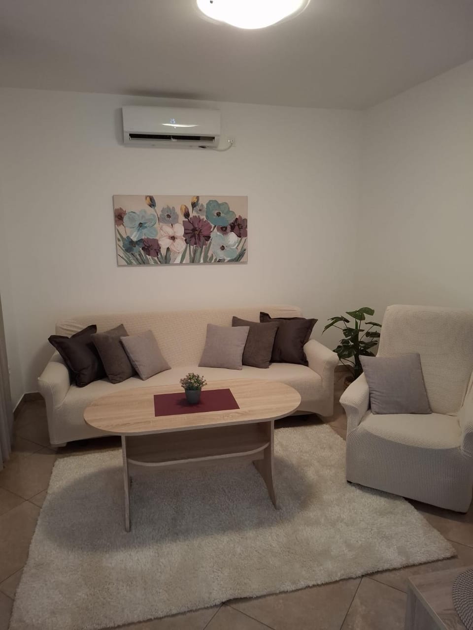 Living room, Seating area, air conditioner