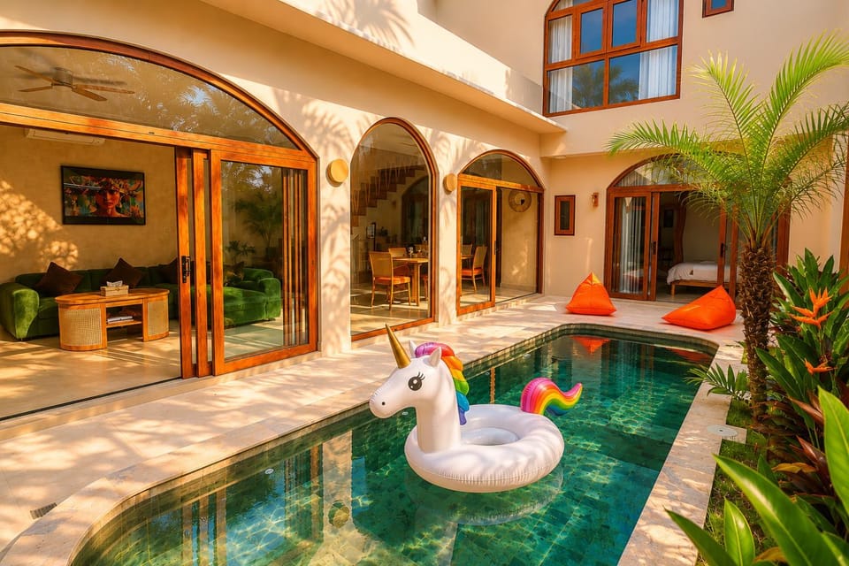 Property building, Patio, Day, Swimming pool