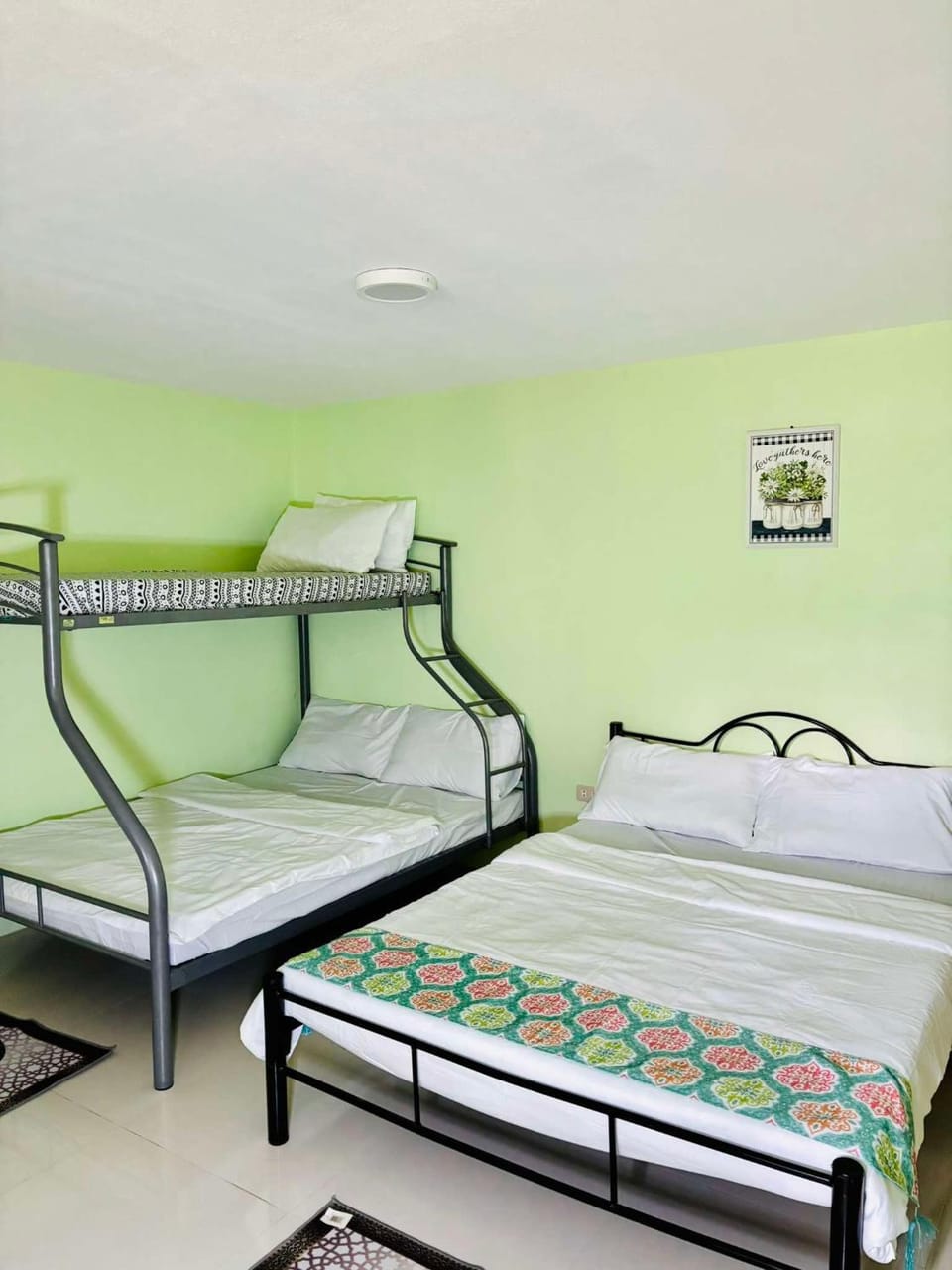 Photo of the whole room, bunk bed