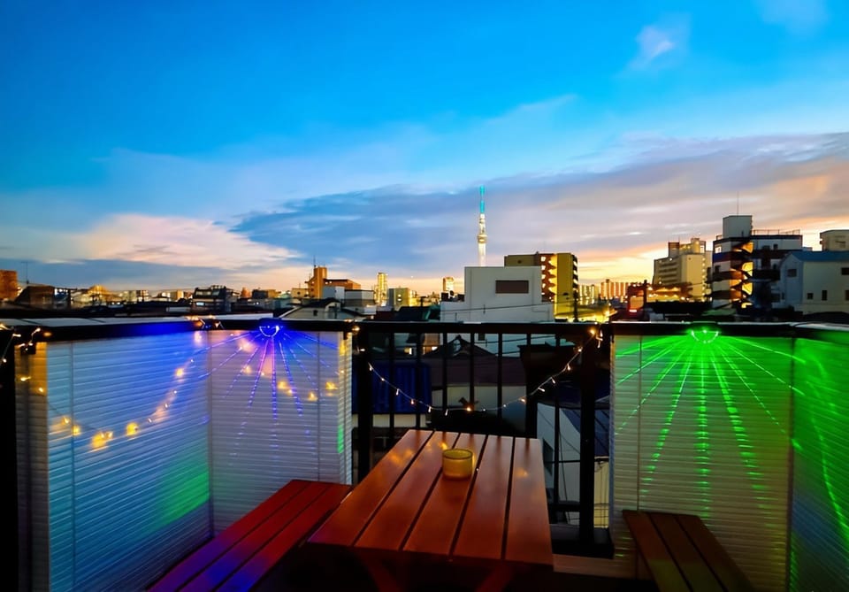 Night, View (from property/room), Balcony/Terrace