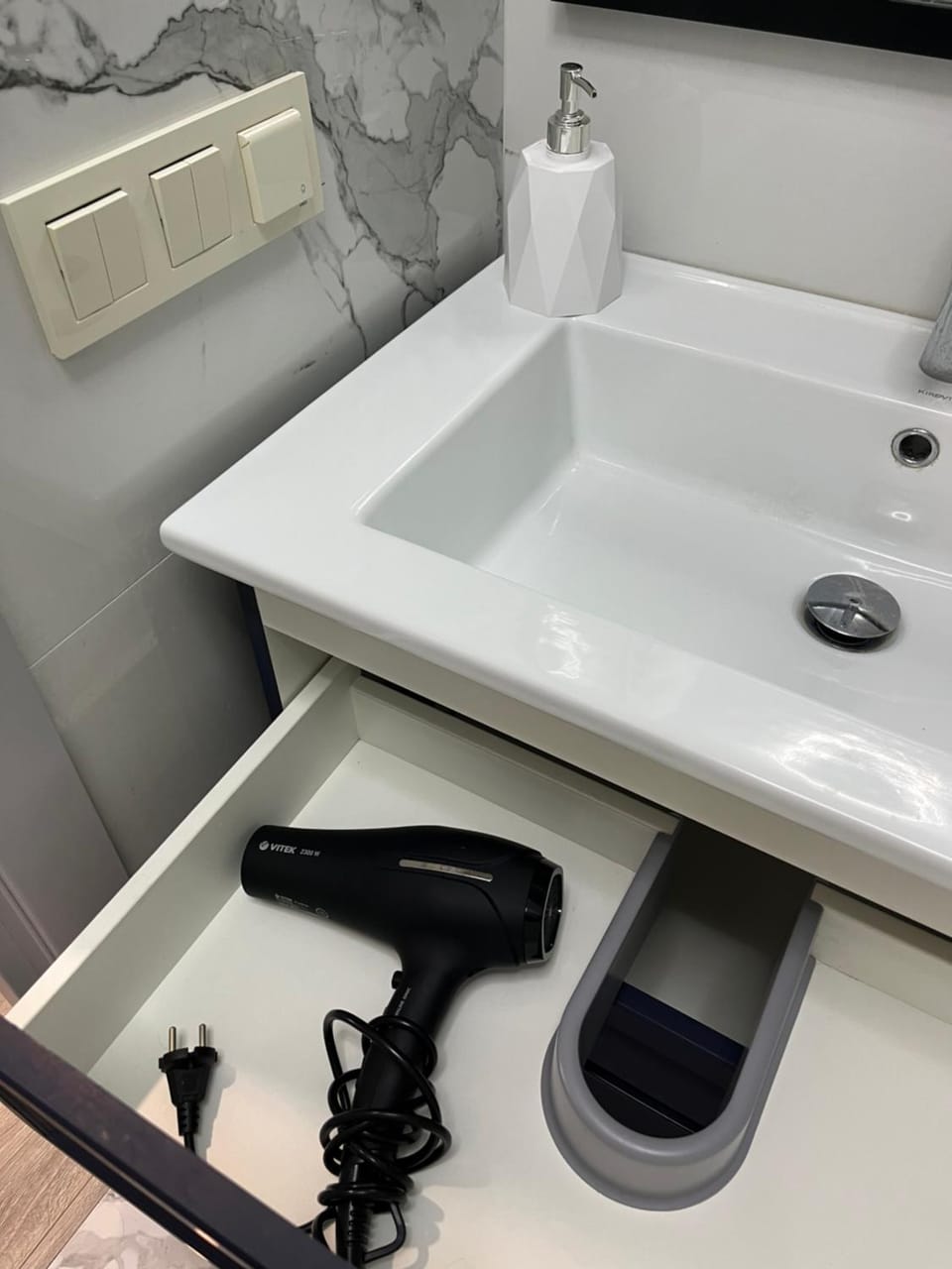 Bathroom, hair dryier