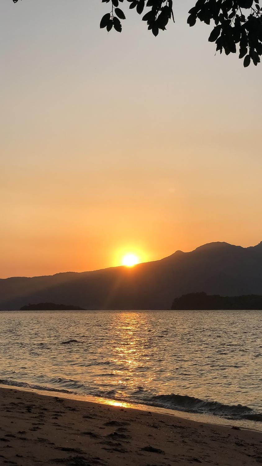 Nearby landmark, Natural landscape, Beach, Mountain view, Sea view, Sunset