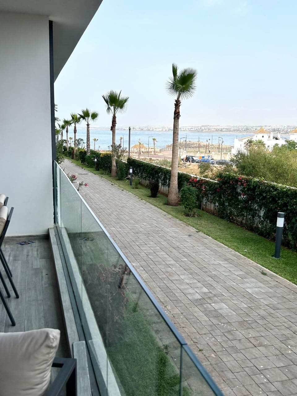 Property building, Patio, Day, Natural landscape, View (from property/room), Balcony/Terrace, Sea view